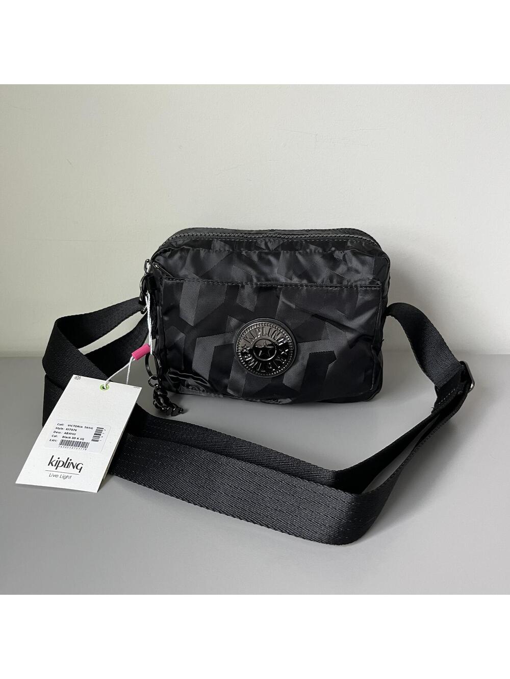 Kipling x Barbie Abanu Small Crossbody Bag Black 3D NWT